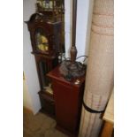 Lamp, grandmother clock, rug etc.