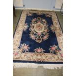 A Chinese blue ground rug