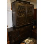 Two oak bookcases