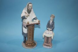 A Lladro group of a Rabbi and another of a young Jewish boy (2)