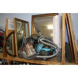 Two vax vacuums, mirrors etc.