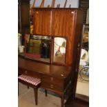 Stag wardrobe, dressing table and cheval mirror etc.