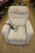 Beige recliner armchair