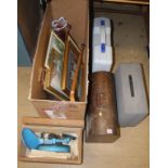 Sewing machine, box of assorted etc.