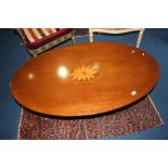 Reproduction oval coffee table