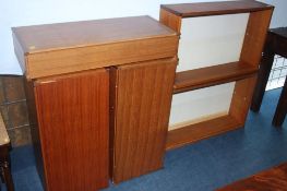 A quantity of Tapley teak wall cabinets and shelves