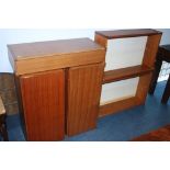 A quantity of Tapley teak wall cabinets and shelves