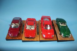 Four Burago Die Cast cars