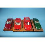 Four Burago Die Cast cars