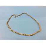 A 9ct gold rope twist necklace, weight 13.5 gram