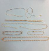 Collection of jewellery, stamped '9k' and '375', 16.3g