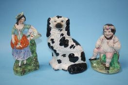 Three pieces of Staffordshire pottery