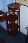 Edwardian plant stand and a cake stand