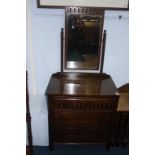 Oak dressing chest and oak nest of tables