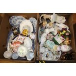 Two boxes of assorted china