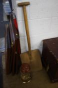 A malt shovel and a Tilley lamp