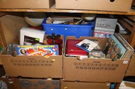 Shelf of assorted, including DVDs, LPs etc.