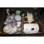 Two trays of assorted including cream ware