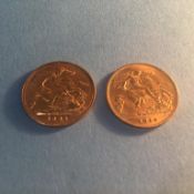 Two half sovereigns, dated 1903 and 1914