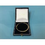 An 18ct gold bi-colour bracelet, weight 16.5 gram