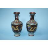 A pair of Cloisonné vases