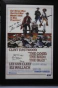 Autographs Clint Eastwood and Eli Wallach, 'The Good, The Bad, The Ugly', framed with certificate