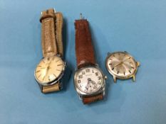 Three gents wristwatches including Vertex, Tissot and Avalon