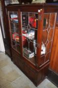 Old Charm oak glazed cabinet