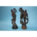 Two spelter figures