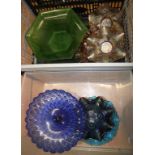 Davidsons glass bowl, carnival glass etc.