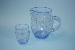 Glass polka dot juice set (7)