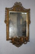 Brass framed mirror