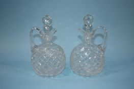 Two glass decanters