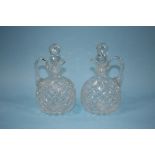 Two glass decanters