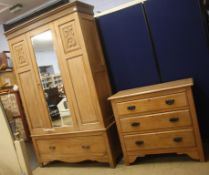 Edwardian wardrobe and chest of drawers