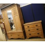 Edwardian wardrobe and chest of drawers