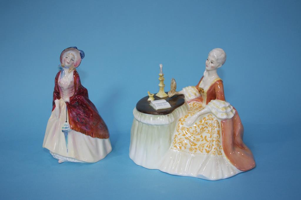 A Royal Doulton figure 'Paisley Shawl', HN 1988 and another 'Meditation'