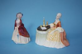 A Royal Doulton figure 'Paisley Shawl', HN 1988 and another 'Meditation'