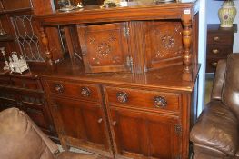 Oak court cupboard