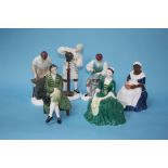 Six Royal Doulton 'Williamsburg' figures