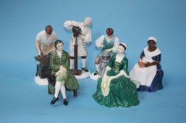 Six Royal Doulton 'Williamsburg' figures