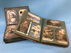 Two postcard albums and contents