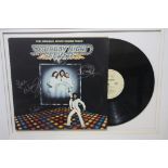 Autograph The Bee Gees, 'Saturday Night Fever', framed with certificate