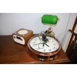 Radio, clock and a lamp
