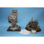 Taking to the water' by Keith Sherwin, Limited edition 238/500 and a Limited edition Owl by Giuseppe