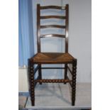 Oak ladder back chair