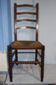 Oak ladder back chair