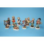 Nine Hummel figures