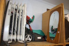 Bosch lawnmower, heater and a mirror