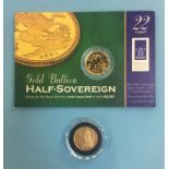 Two half sovereigns, dated 1892 and 2001